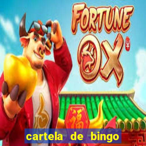 cartela de bingo pra imprimir